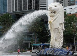 Singapur - socha Merliona